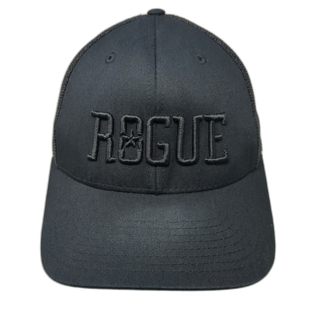 Richardson Baseball Cap Black Hat M Mesh Flexfit 110 Rogue Star Embroidery Logo